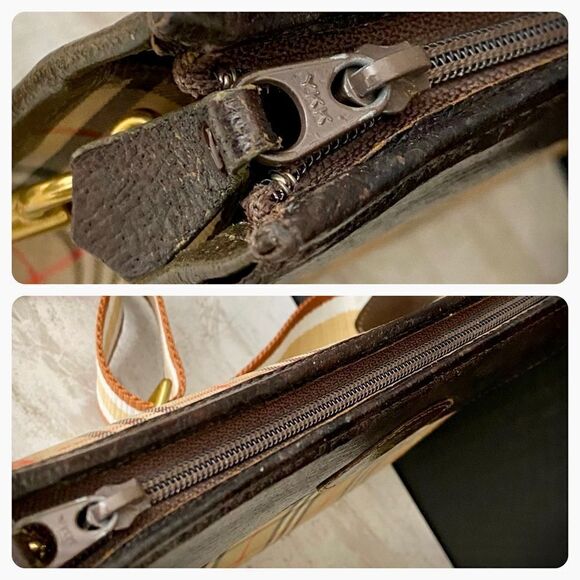 BURBERRYS Nova Check Canvas Leather Clutch/Crossbody - Picture 10 of 17